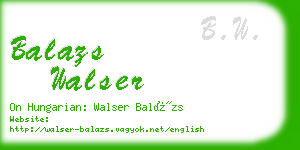 balazs walser business card